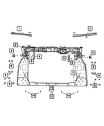 68244672AA - Cooling: Radiator Support Bracket, Right for Mopar Image