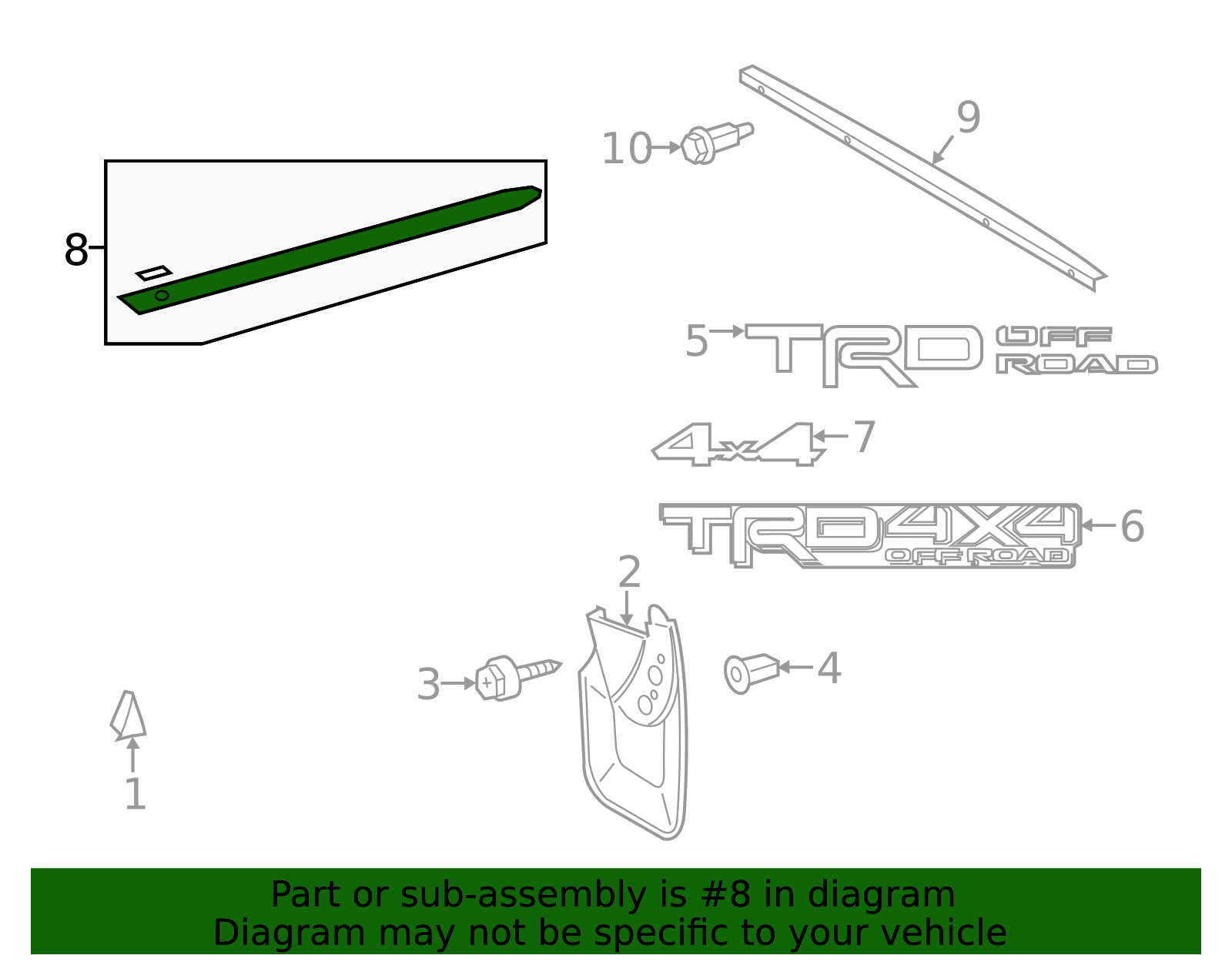 66249-0C091 - Truck Bed Molding 2014-2021 Toyota Tundra | Longo Toyota ...