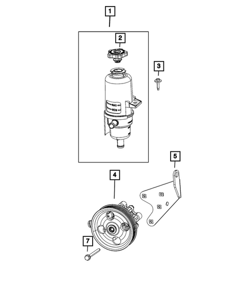 Power Steering Pump and Reservoir for 2026 Ram 2500 #0