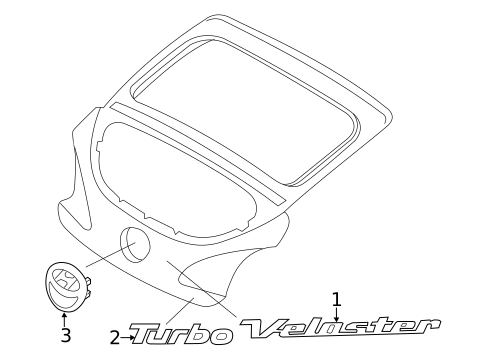 Exterior Trim - Lift Gate for 2015 Hyundai Veloster #0