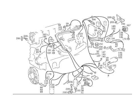 Engine Cable Harness for 1993 Mercedes-Benz 300TE #5