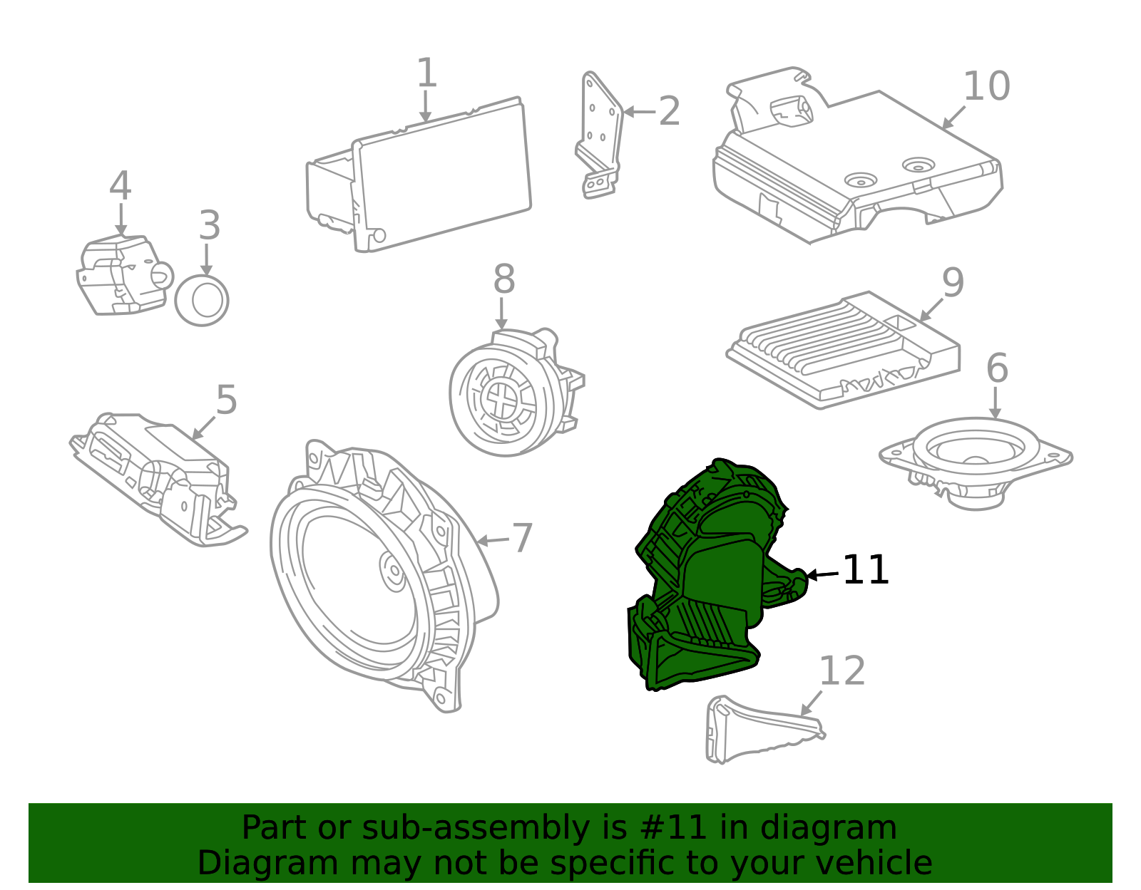 2022-2026 Toyota Tundra Speaker 86150-AN010 | Toyota Parts Center