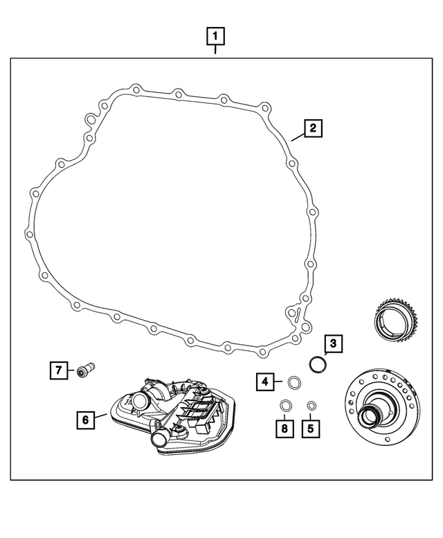 68732959AC - 948TE; 9-Speed; Automatic Transmission: Reaction Shaft Shaft Kit for Mopar Image