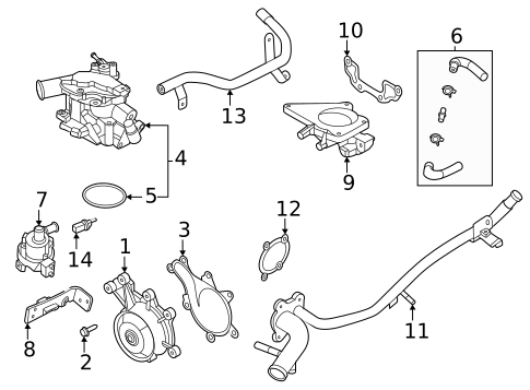 Water Pump & Related Components for 2025 Nissan Armada #0