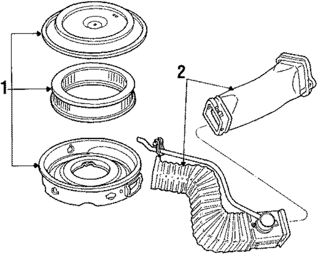 D9TZ9600C - Engine: Air Cleaner Assembly for Ford: E-150 Econoline, E-150 Econoline Club Wagon, E-250 Econoline, E-250 Econoline Club Wagon, E-350 Econoline, E-350 Econoline Club Wagon Image
