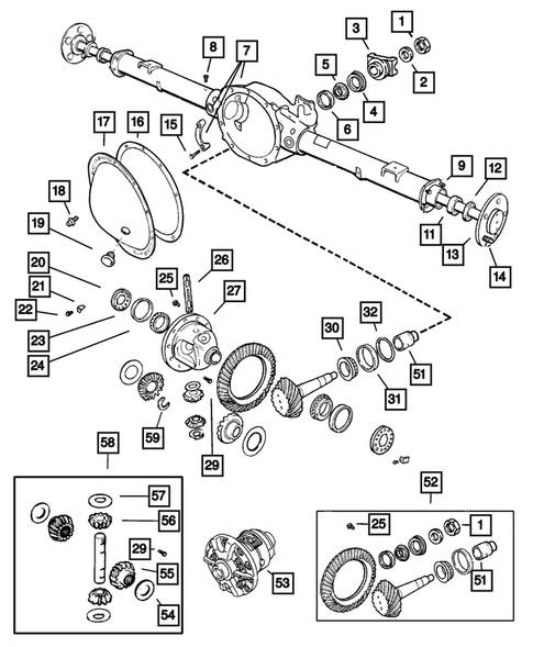 Differential and Housing for 2007 Dodge Dakota #1