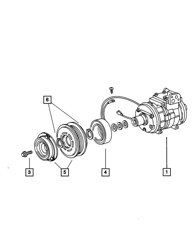 68025879AA - Air Conditioners and Heaters: Pulley Bolt for Mopar Image