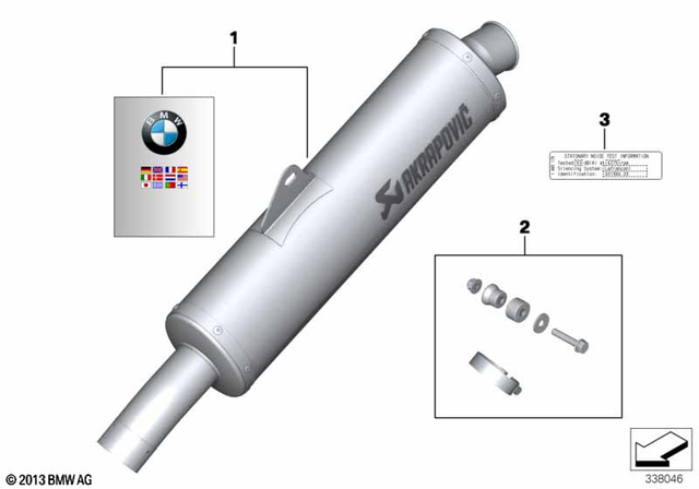 71607723940 - : Fastening Material - Akrapovic for BMW-Motorrad: F 800 GT, F 800 R Image