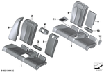 52205A03714 - Seats: Cover Backrest Vinyl Right for BMW Image