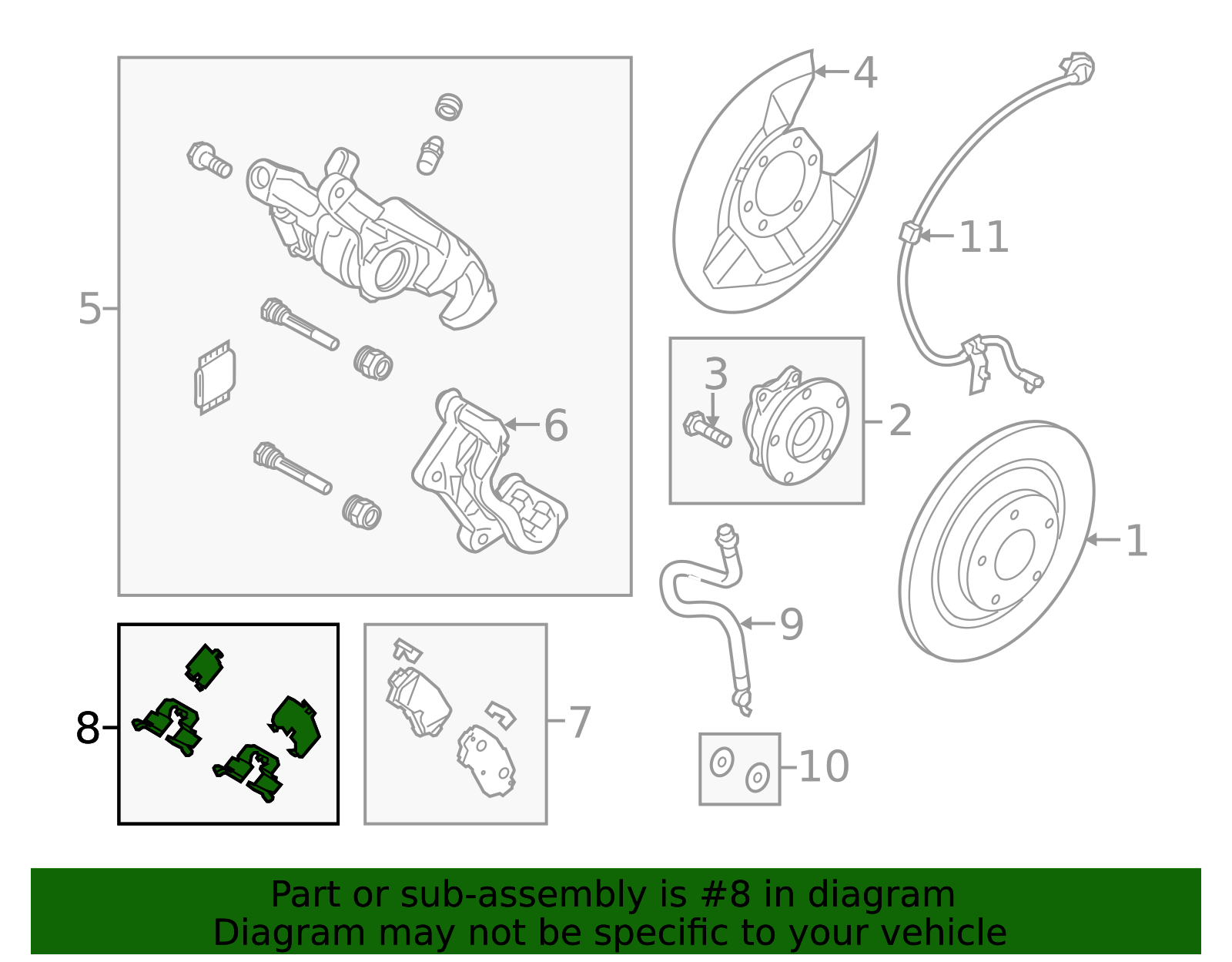 Mazda 3 Rear Rattle 2014-2018 Mazda 3 Disc Brake Anti-Rattle Clip Set BJY7-26-49Z | OEM ...