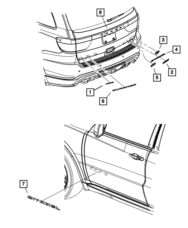 1WJ71HBVAA - Exterior Ornamentation: Liftgate Handle for Mopar Image image