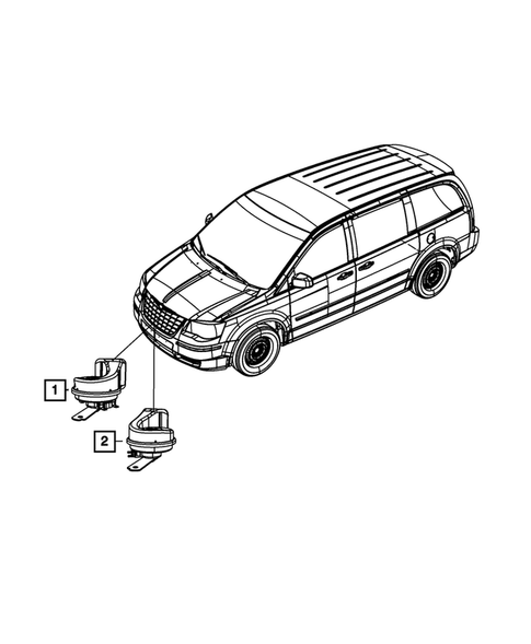 Horns for 2014 Dodge Grand Caravan #1