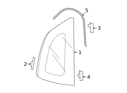 Glass & Hardware for 2019 Honda Fit #1