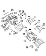 6100296 - Body Sheet Metal Except Doors: Hex Head Bolt And Coned Washer for Chrysler: 300, PT Cruiser, Sebring, Voyager | Dodge: Avenger, Caravan, Challenger, Charger, Journey, Magnum, Neon, Ram 1500, Ram 2500, Ram 3500, Stratus, Viper | Jeep: Liberty, Wrangler | SRT: Viper Image