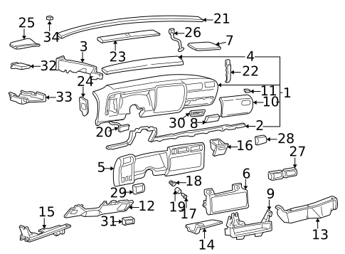 Hardware, Fasteners & Fittings for 1997 GMC Jimmy #0