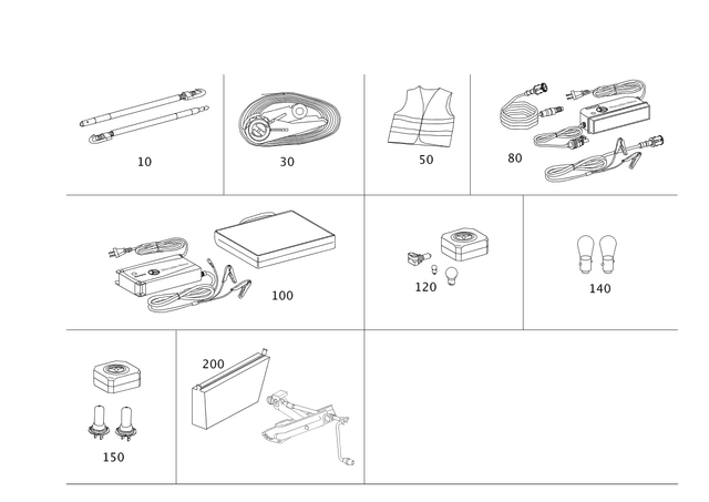 9980007 - Tools and Safety: Bulb Set for Mercedes-Benz Image