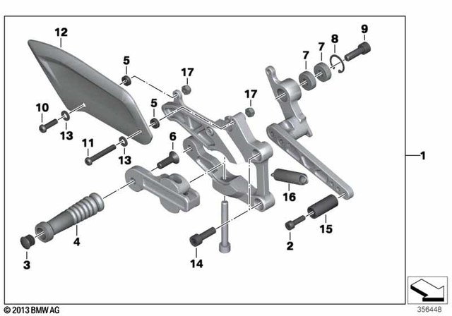77257724570 - : Footrest for BMW-Motorrad Image