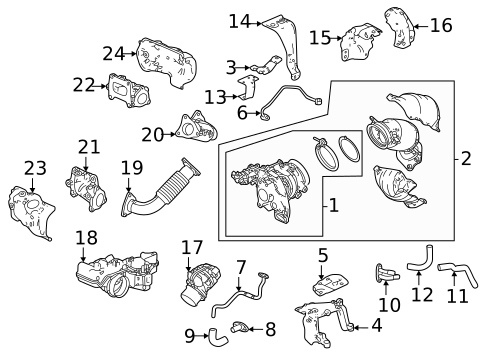 Turbocharger & Components for 2024 Acura TLX #0