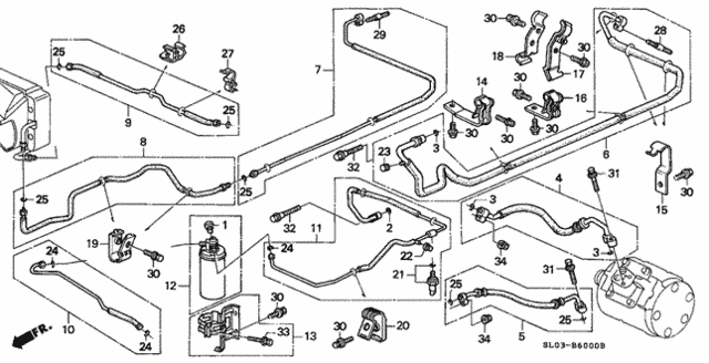 A/C Hoses - Pipes for 1991 Acura NSX #0