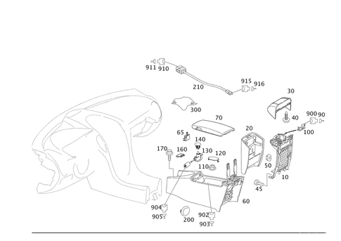 Housing with Tray for 2009 Mercedes-Benz SLK300 #0