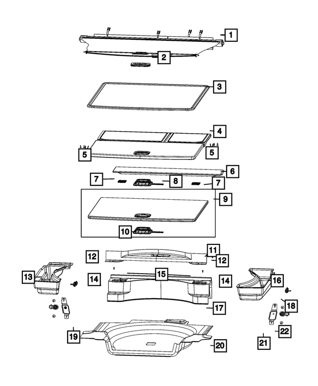 68605011AA - Interior Trim: Spare Tire Cover for Mopar Image