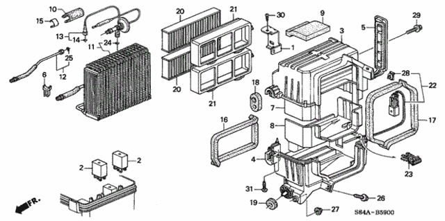 A/C Cooling Unit for 2002 Honda Accord #0