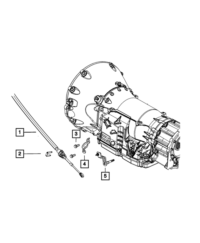68110832AC - NAG1; W5A580; 5-Speed; Automatic Transmission: Gear Selector Cable for Mopar Image image