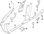 769187JA1A - : Lower Center Pillar Trim Escutcheon for Nissan: Armada Image