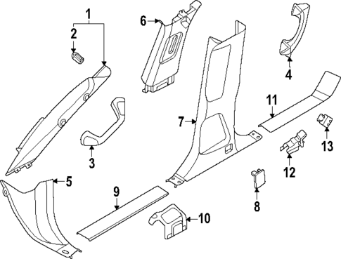 Interior Trim - Pillars for 2025 Nissan Armada #0
