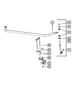 52855340AA - Front Suspension: Stabilizer Bar Grommet Retainer, Upper for Mopar Image