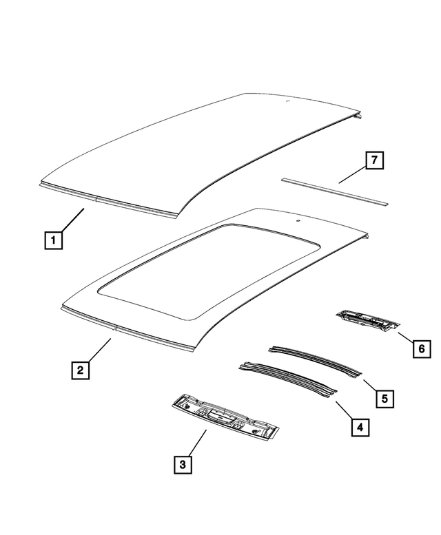 « 68102828AA – Body Sheet Metal Except Doors : Toit Arceau pour Mopar Image »