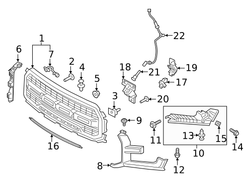 Grille & Components for 2018 Ford F-150 #0