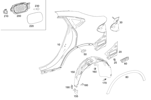 Rear Fender for 2018 Mercedes-Benz GLC 63 AMG&reg; S #0