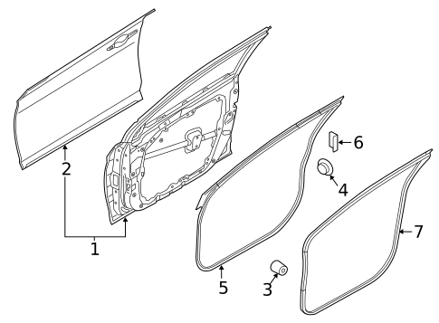 Door & Components for 2017 Hyundai Sonata #1