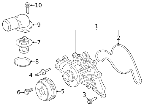 Water Pump & Related Components for 2026 Ford F-250 Super Duty #0