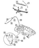 55076910AA - Wiper/Lock Cylinder and Keys: Wiper Blade for Dodge: Ram 1500, Ram 2500, Ram 3500 Image