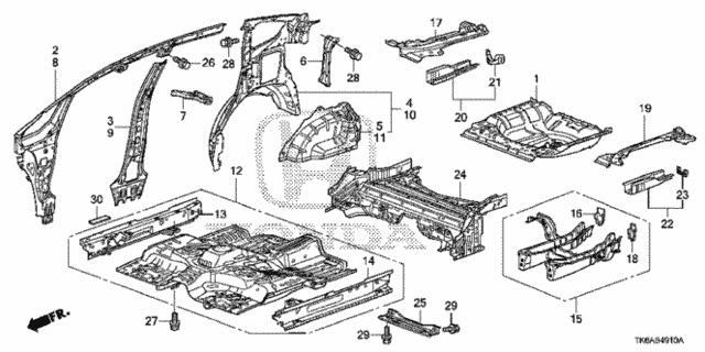 Floor - Inner Panel (KA/KC) for 2013 Honda Fit #0