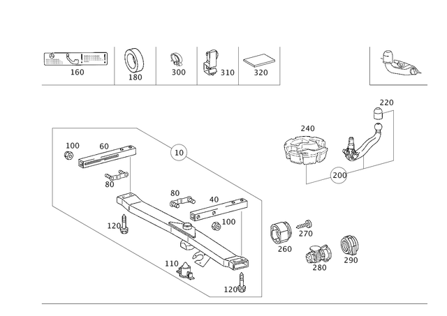1545090365 - Trailer Coupling: Cap for Mercedes-Benz Image image