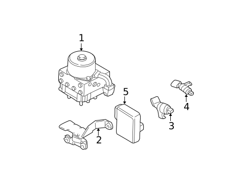 ABS Components for 2009 Volkswagen Beetle #1