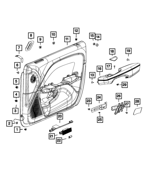 Door Trim Panels - Front and Rear for 2023 Dodge Challenger #0