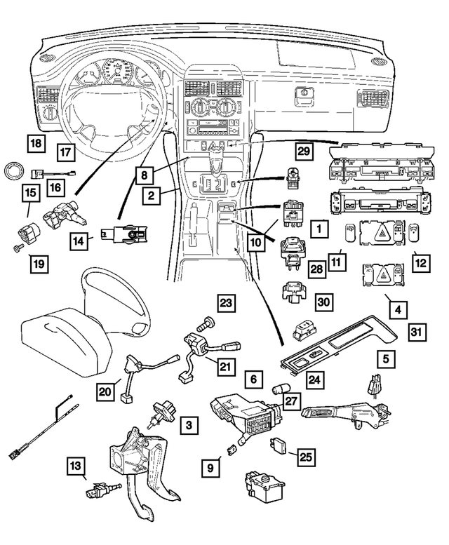 5102633AA - Electrical: Airbag Deactivate Switch for Mopar Image image