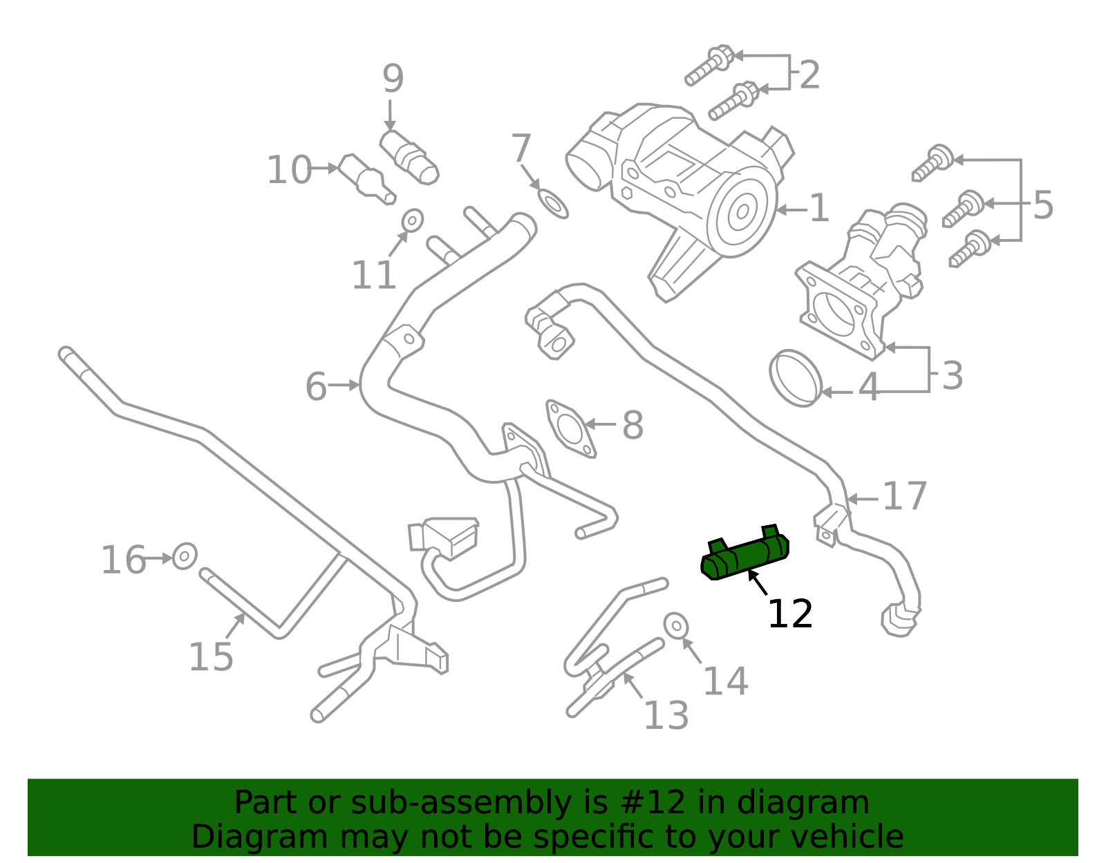 2015-2026 Volvo Engine Coolant Pipe Adapter 31319352 | OEM Parts Online