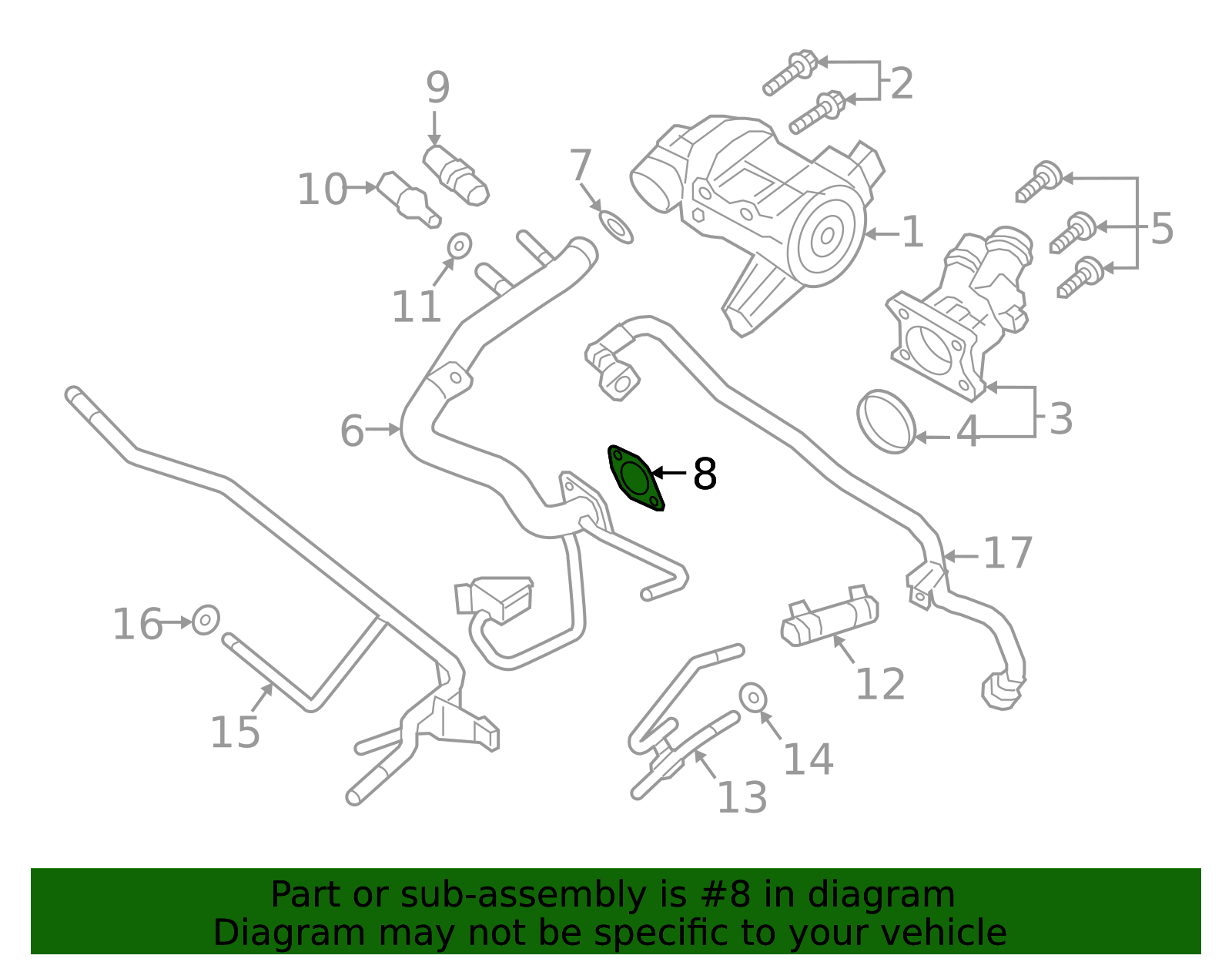 Engine Coolant Pipe Gasket 31368879 | TascaParts.com