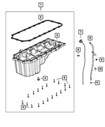 53034185AF - 5.7L Gas; Engine: Engine Oil Indicator Tube for Mopar Image