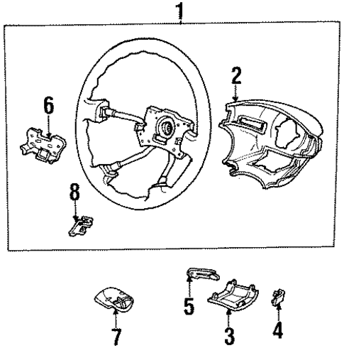 Steering Wheel & Trim for 1998 Isuzu Oasis #0