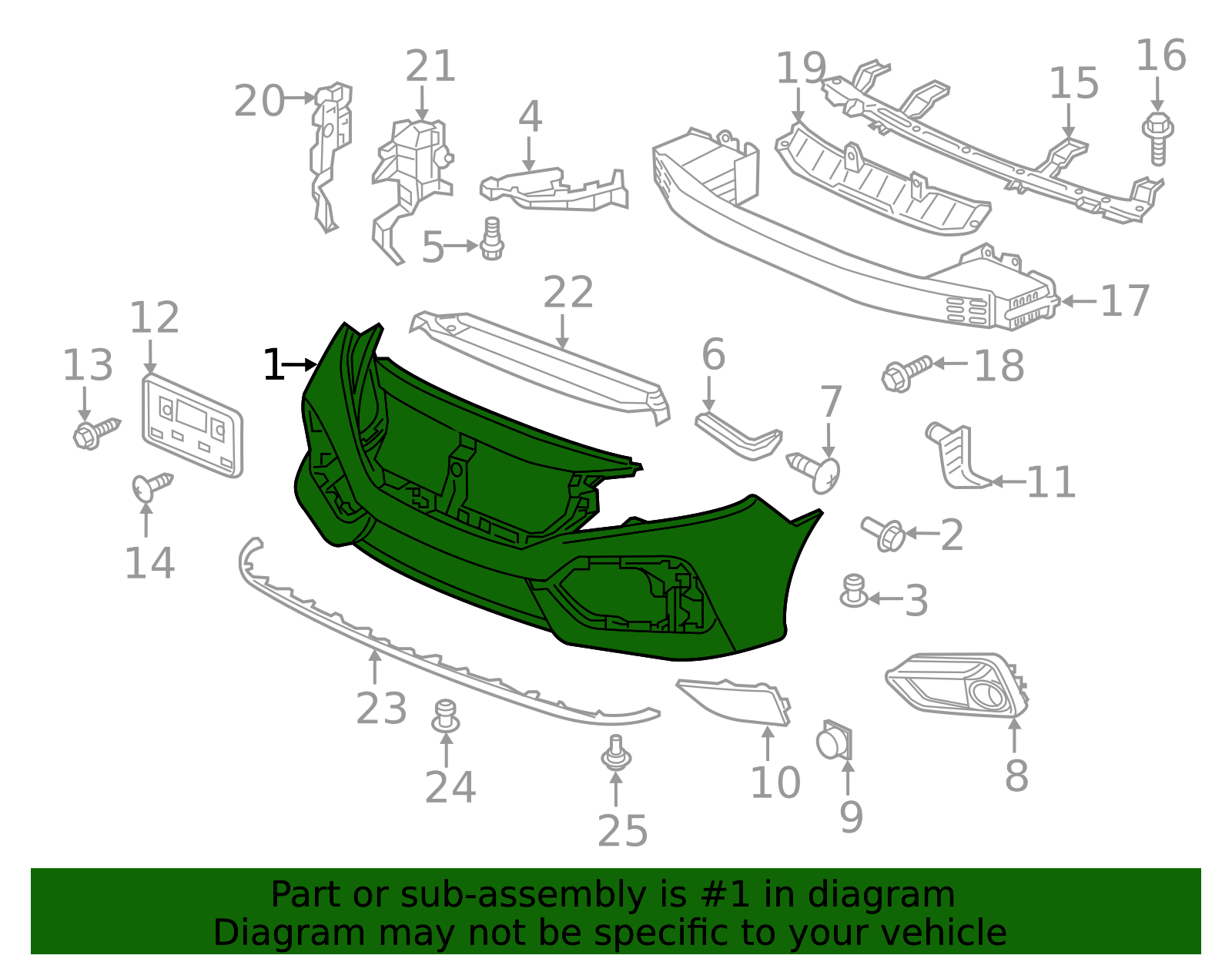 2020-2021 Honda Civic Bumper Cover 04711-TGG-A50ZZ | OEM Parts Online