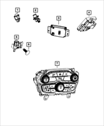 68293641AD - Air Conditioners and Heaters: Vehicle Feature Controls Center Stack for Mopar Image