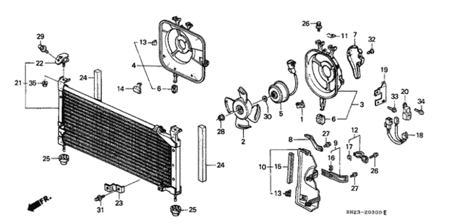 A/C Air Conditioner (Condenser) for 1991 Honda CRX #0