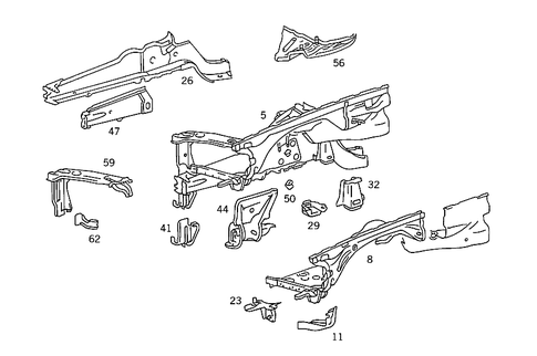 Wheelhouse, Front Subframe for 1990 Mercedes-Benz 300SE #0