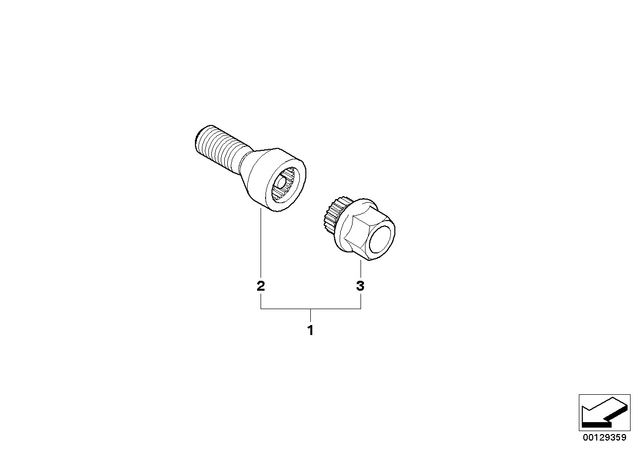 36136786426 - Wheels: Set Wheel Locks for BMW Image